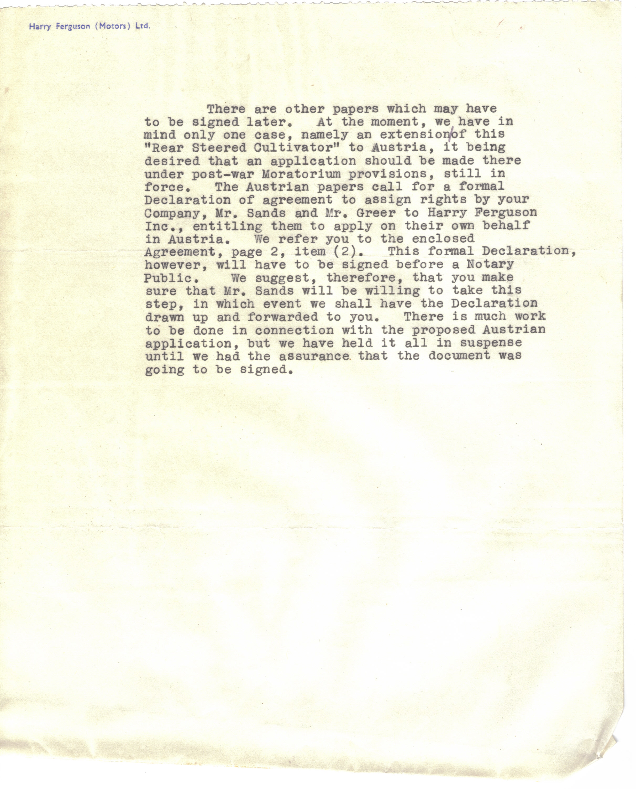 First page of Correspondence dated 10 April 1953, 10 April 1953